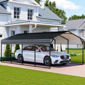 12 Ft. W x 20 Ft. D Heavy Duty Carport with Galvanized Steel Roof
